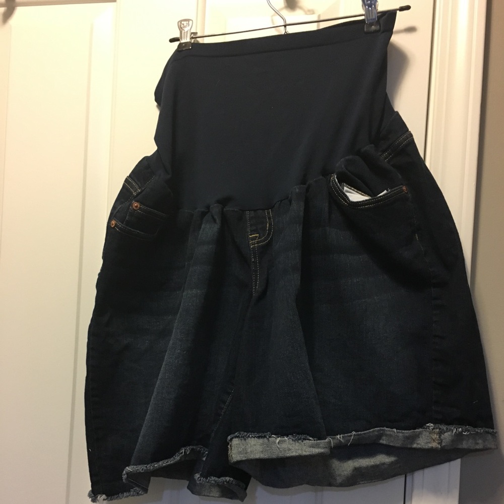 PLUS Stylish Jean Maternity Shorts